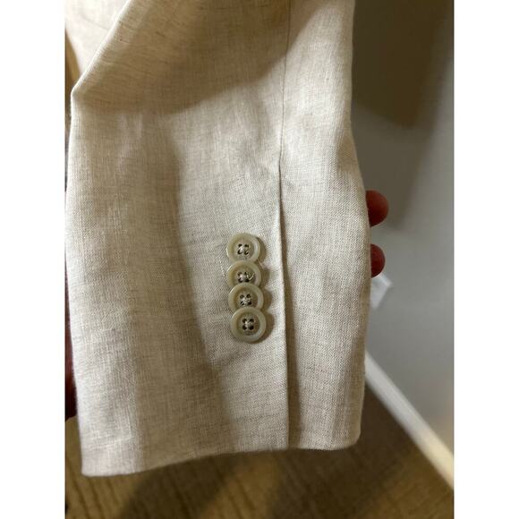 Brooks Brothers 346 women's Milano fit beige linen 2 button blazer size 12P - Picture 3 of 11
